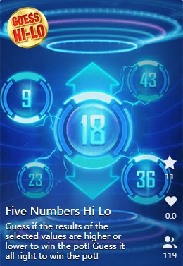 Five Numbers Hi Lo